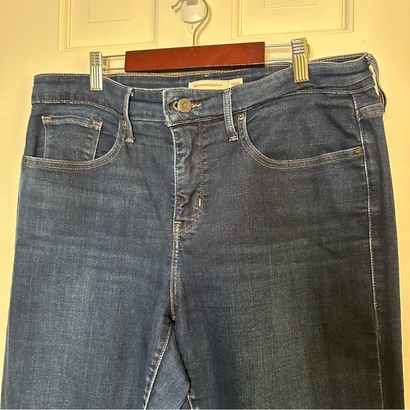 LEVI’S 315 Shaping Bootcut Jeans 18W Denim High Waisted Dark Wash Plus Cotton - Picture 5 of 9